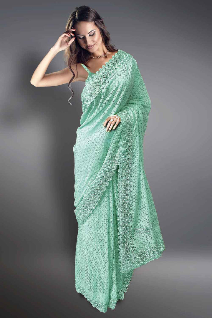 Blue Party Wear Saree