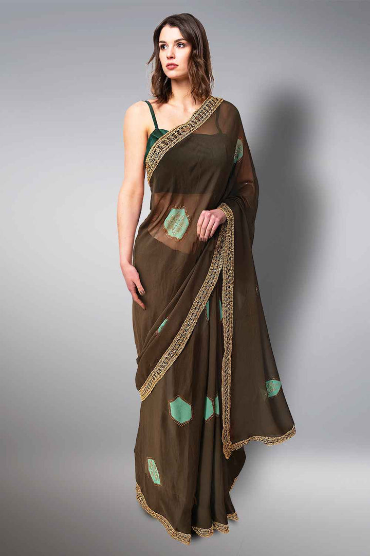 Georgette Saree with Border