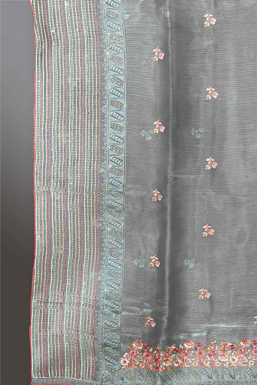 Modern Floral Work Saree