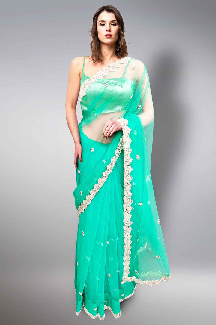 Moti Work Saree