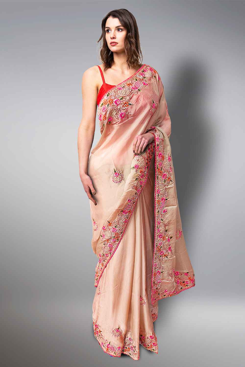 Party Wear Embroidery Saree