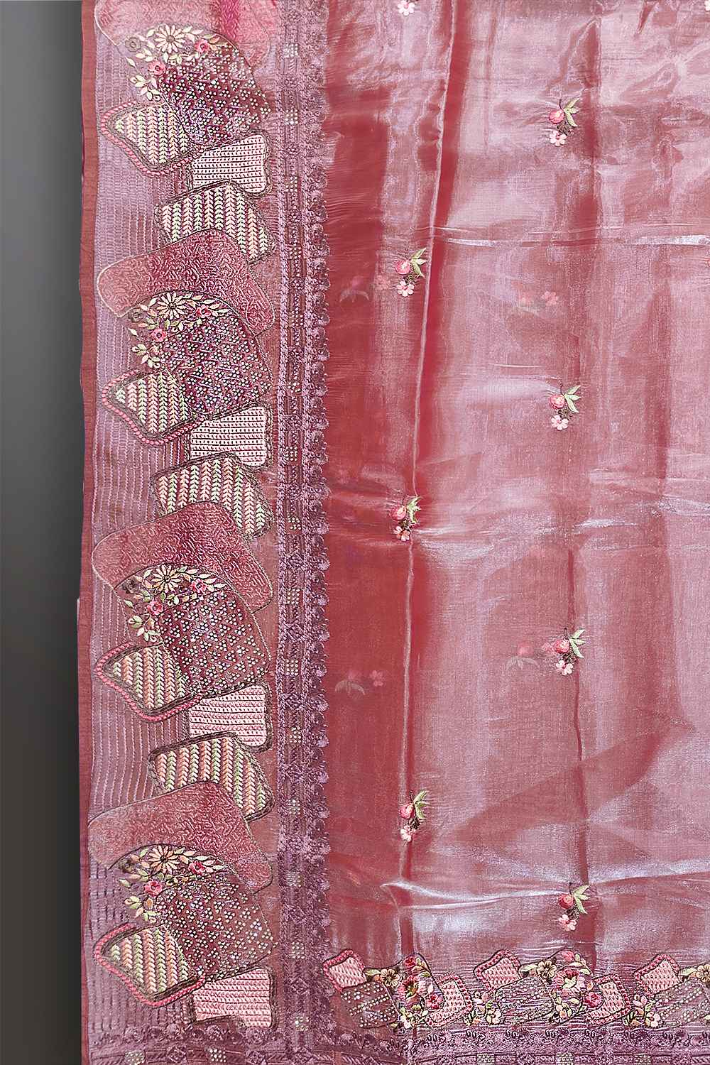 Peach Colour Wedding Saree