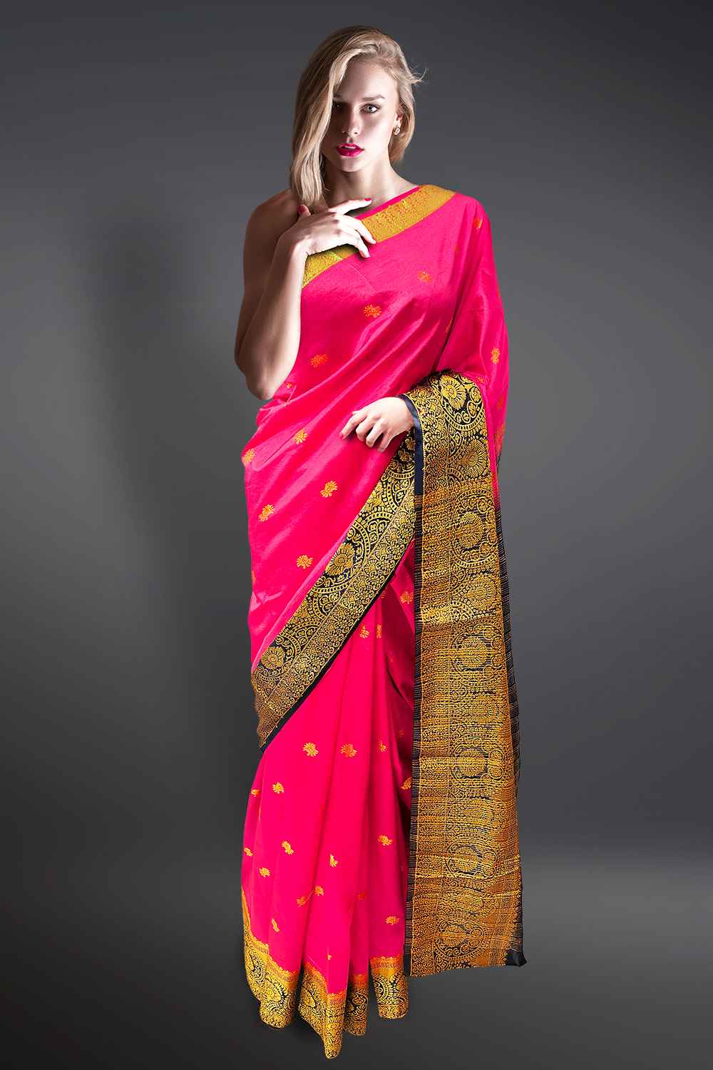 Pink Pattu Saree