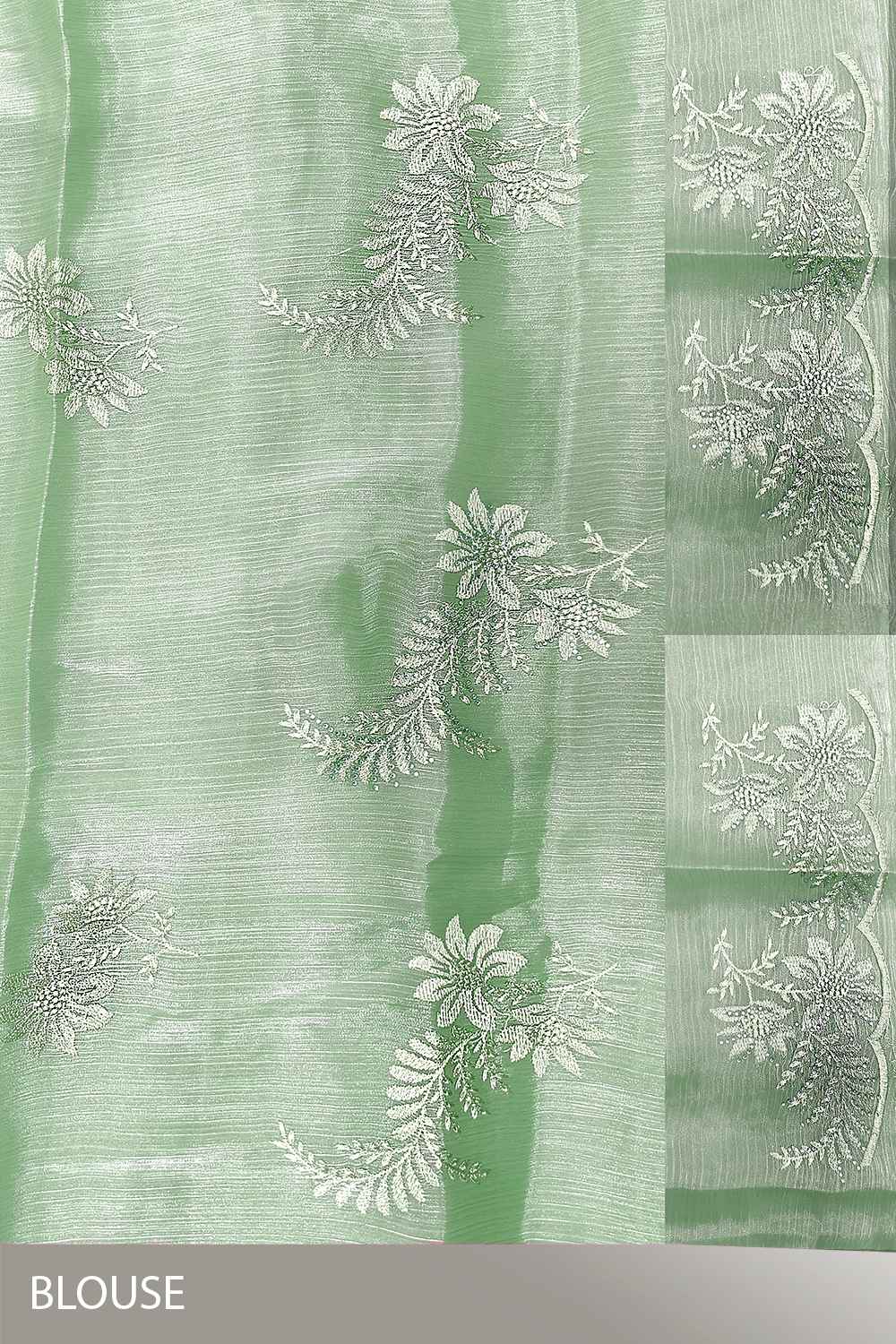 Pista Green Saree