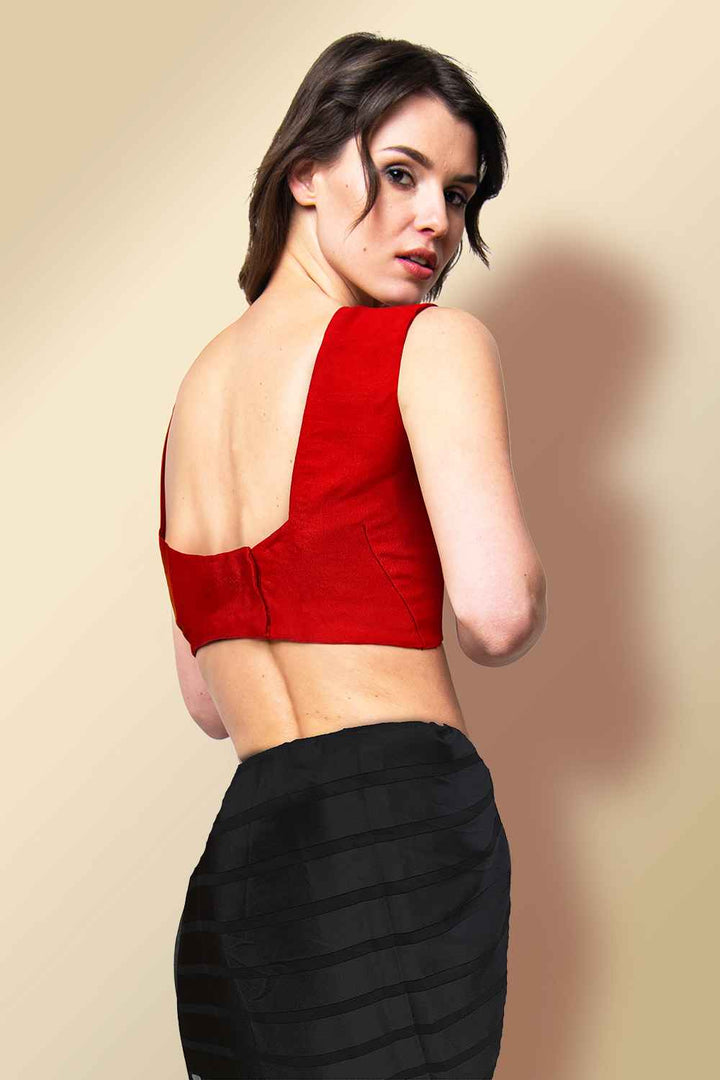 Red Readymade Blouse