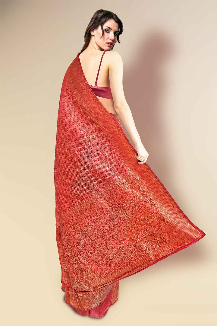 Rust Colour Saree