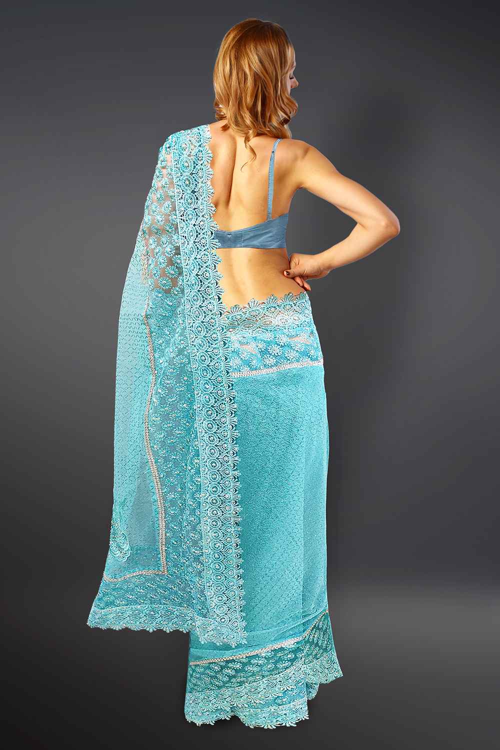 Sky Blue Saree