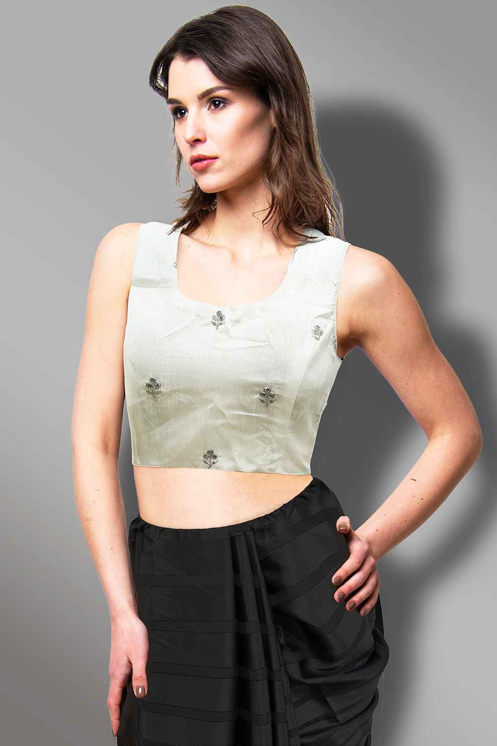 White Embroidered Blouse