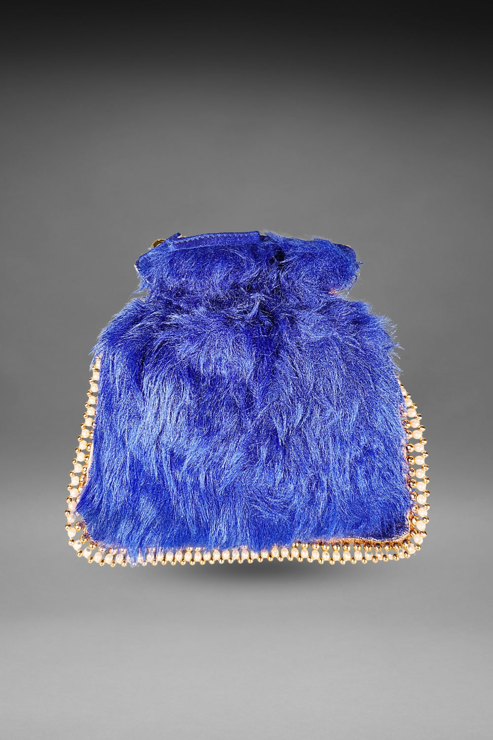 Blue Fur Potli Bag