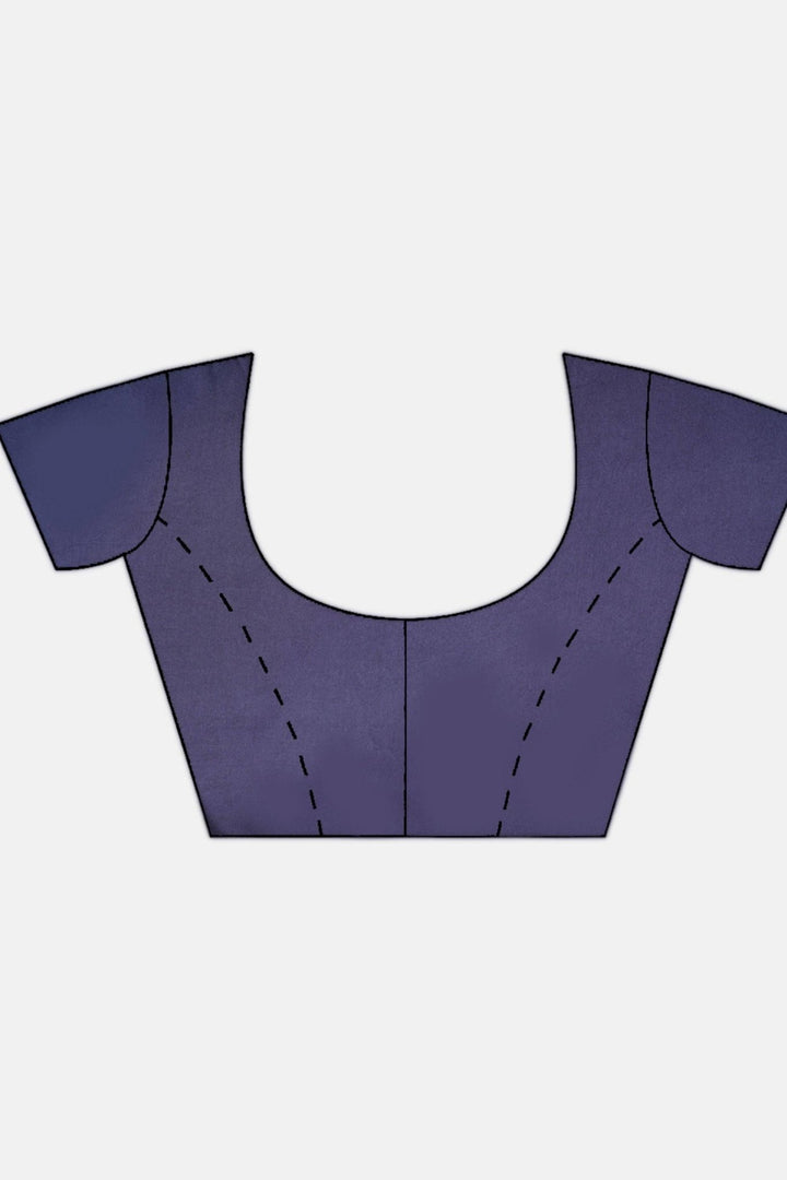 blue net saree - navy blue net saree