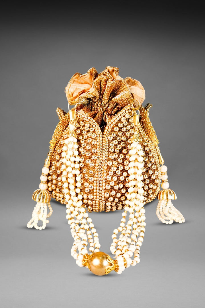 golden lotus potli bag