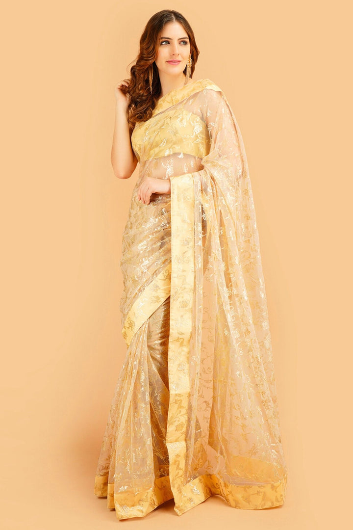 party wear net saree - net ki saree party wear