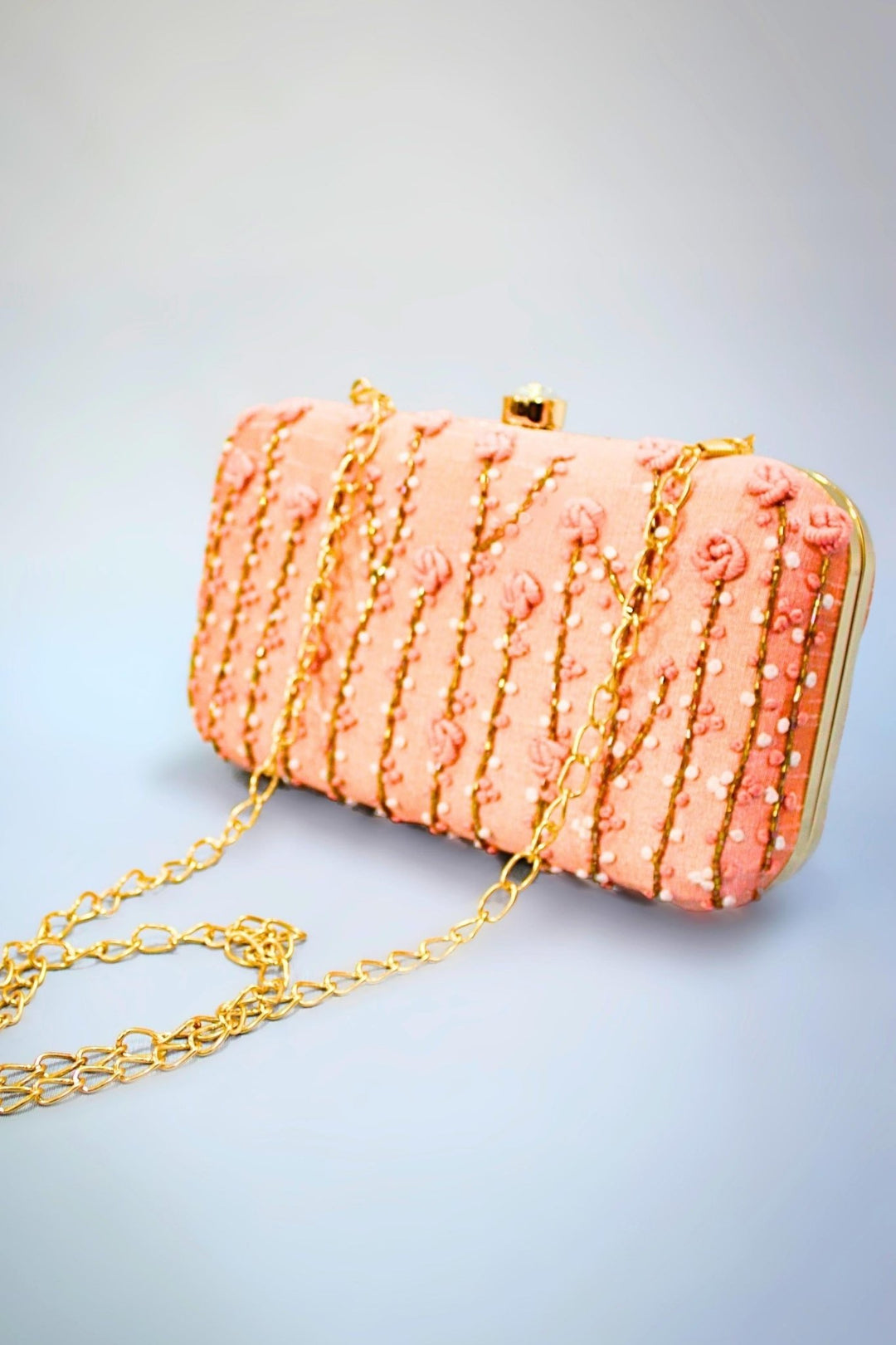 peach purse - peach bag - peach clutch