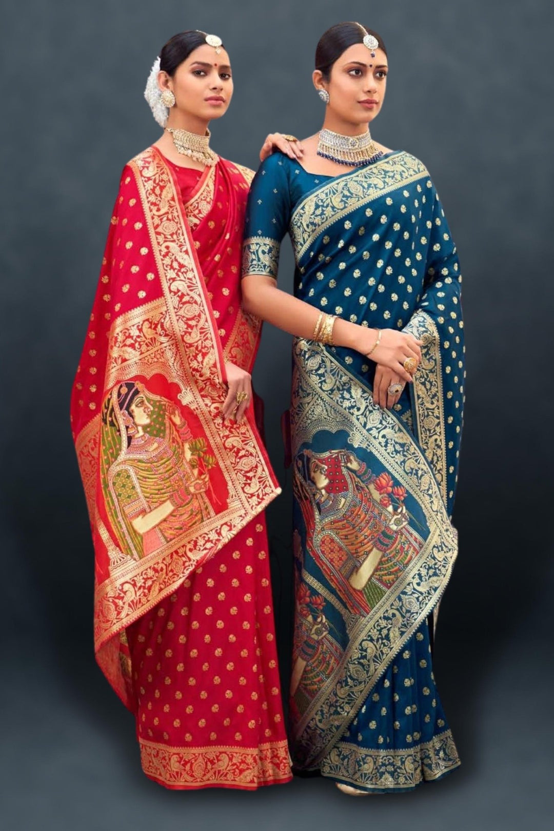 red paithani saree - red peshwai paithani